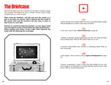 Page from a book or game guide titled 'The Briefcase' with text and illustrations.