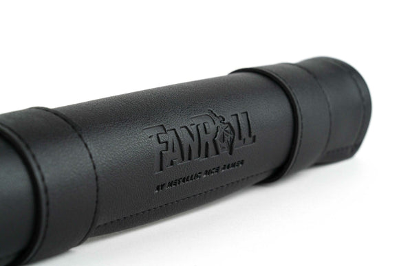 Black cylindrical product with 'Fayroll' branding on a white background