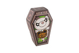Hexagonal packaging with a cartoon panda design and 'Spekter' branding on a white background