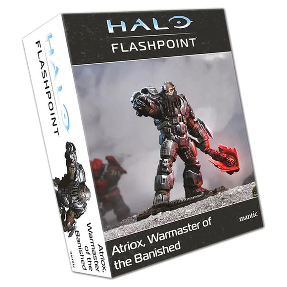 Halo Flashpoint game box with Atriox figure on a white background