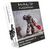 Halo Flashpoint game box with Atriox figure on a white background