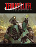 Cover of 'Traveller: The Borderland' with a robot holding a plant against a forest background.