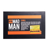 Box of Mad Man 5 Ball game packaging with black and orange design.