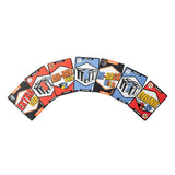 Set of colorful card games on a white background