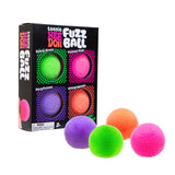 Teenie needoh fuzz ball box, 4 fuzzy needoh on a white background