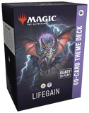 Magic: The Gathering Lifegain theme deck packaging with bat illustration and lightning effects.