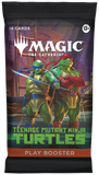 Trading card game booster pack featuring Teenage Mutant Ninja Turtles with 'Magic: The Gathering' branding.