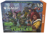 Box for 'Magic: The Gathering' featuring Teenage Mutant Ninja Turtles characters and a reporter.
