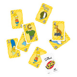 Simpsons-themed UNO cards on a white background