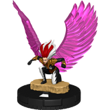 Figure with pink wings on a white background