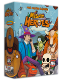 Box of 'Misfit Heroes' board game with colorful characters and AEG logo.