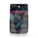 Dungeons & Dragons Ravenloft Treasure Packs packaging with a character holding a cup.
