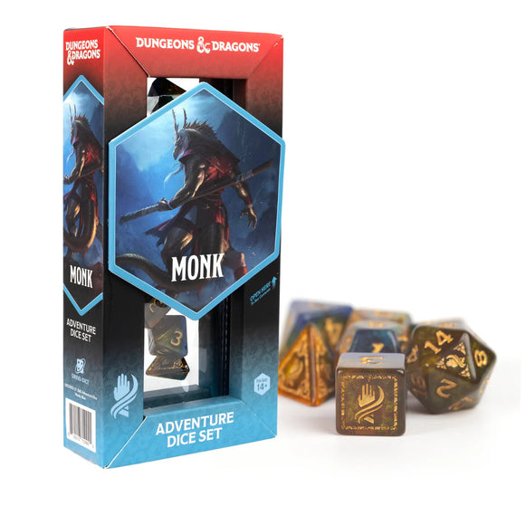 D&D: Adventure Dice Set - Monk Blue/Gold