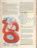 Red dragon illustration with text on a beige background, featuring 'The Islands of Sina Una' title.