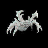 White crab-like creature on a black background