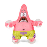 Plush toy of a pink starfish character with a surprised expression on a white background