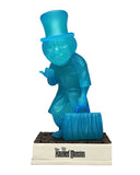 Blue statue with a top hat on a white background, featuring 'The Haunted Mansion' logo.