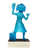 Blue figurine on a white background