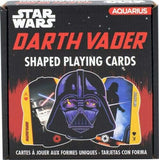Box of Star Wars Darth Vader shaped playing cards with Aquarius branding.