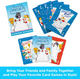 Frosty the Snowman themed card game with cards displayed on a white background.