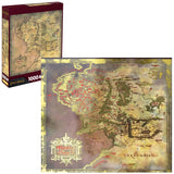 Jigsaw puzzle box featuring a map design with 'Middle-earth' branding.