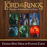 Set of 'The Lord of the Rings' playing cards on a wooden background