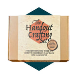 Box of 'The Handout Crafting Set' with text on a white background