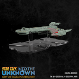 Star Trek spaceship model on a dark background with 'Star Trek Into the Unknown' branding.