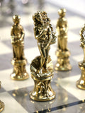 Chess Set - Florence Metal Men on Grey Briarwood Chess Board