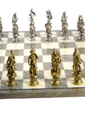 Chess Set - Florence Metal Men on Grey Briarwood Chess Board