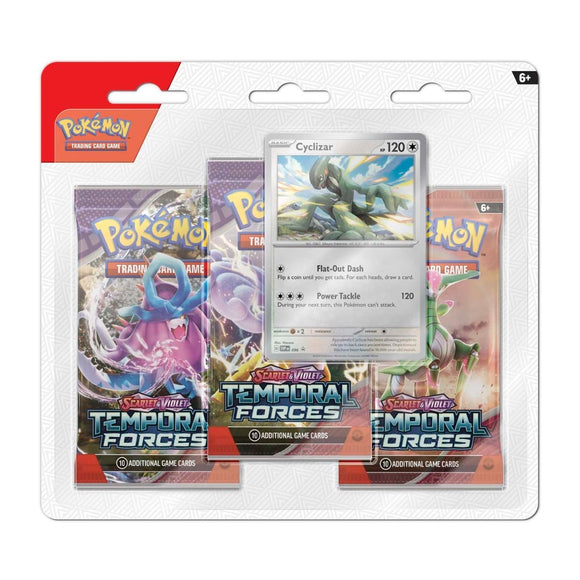 Pokemon: Scarlet & Violet - Temporal Forces 3 Booster Blister Pack (Cyclizar)