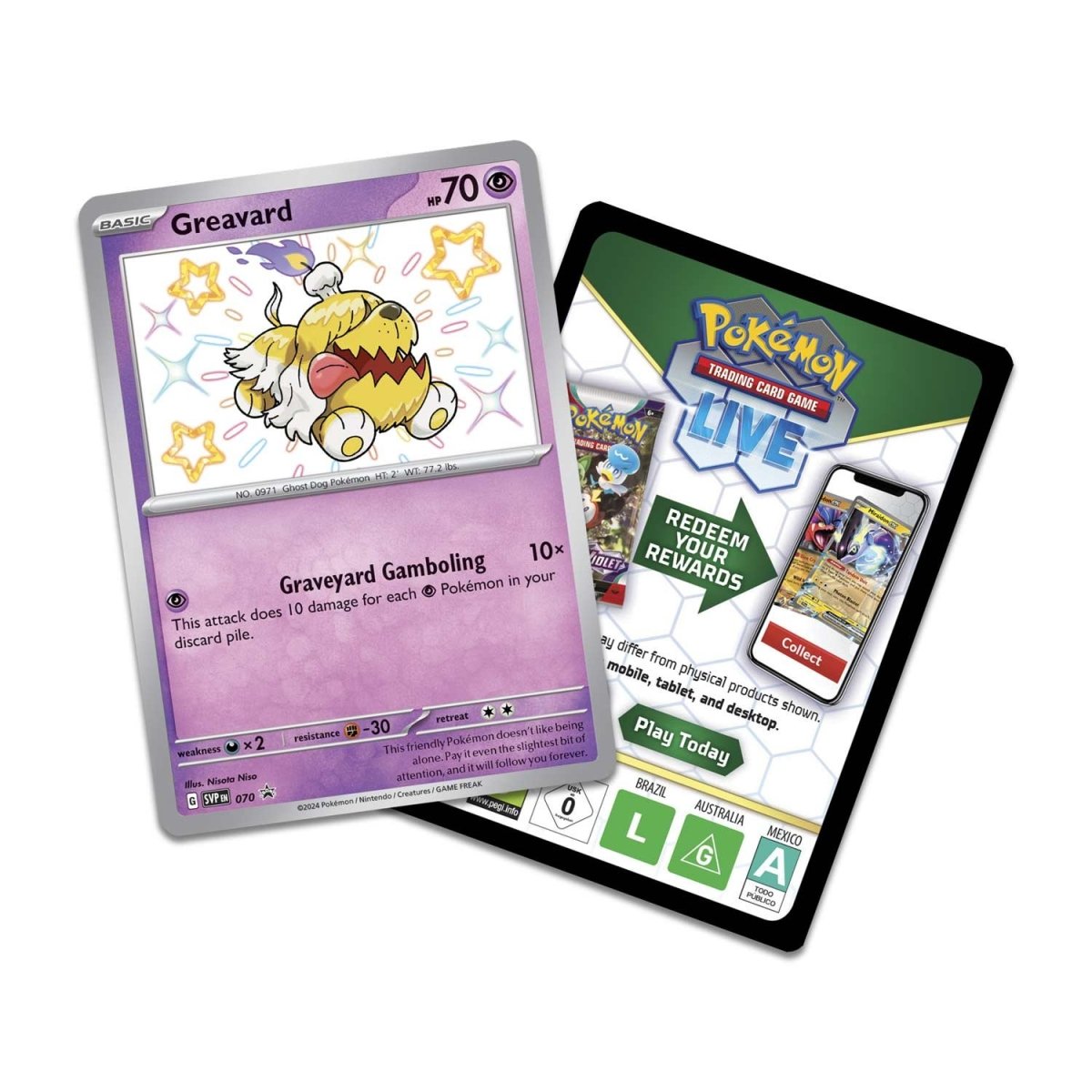 greavard shiny pokemon card Pokemon: Scarlet & Violet - Paldean Fates Tech Sticker Collection