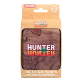 A boxed set of Paladin Hunter x Hunter playing cards, shown in its original retail packaging with a clear window revealing the card deck inside.