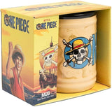 One Piece mug in packaging with character and logo illustration