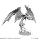Unpainted dragon miniature figure on a white background