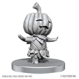 Gray 3D printed figure of a pumpkin with flower details on a white background