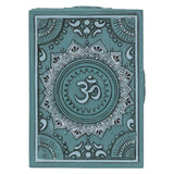 Decorative box with Om symbol and mandala design on a white background