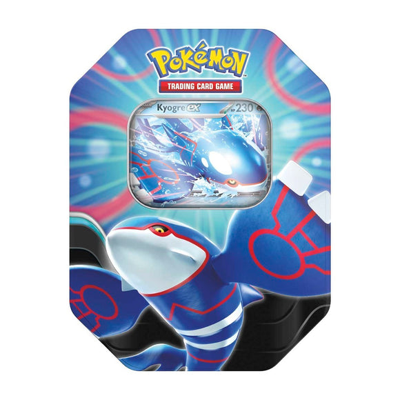 Pokémon trading card game packaging with Kyogre EX on a white background