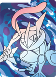 Animated character with large ears and a long pink tongue against a blue and purple abstract background