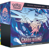 Pokémon Trading Card Game Elite Trainer Box Mega Evolution Chaos Rising on a white background