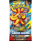 Pokémon trading card game pack with a dragon-like creature on a white background