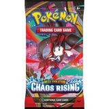 Pokémon Trading Card Game Mega Evolution Chaos Rising packaging with Pokémon character on a colorful background