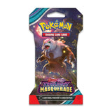 Pokémon trading card game booster pack with a creature illustration on a white background