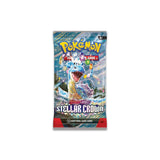 Pokémon Stellar Crown trading card game pack on a white background