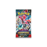Pokémon trading card game pack with 'Twilight Masquerade' theme on a white background