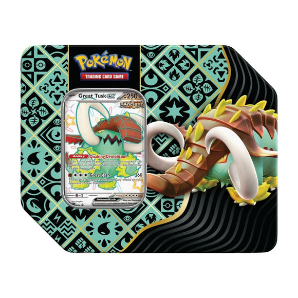 Pokemon: Scarlet & Violet - Paldean Fates Tin - Shiny Great Tusk ex