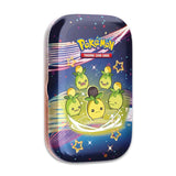 Pokémon trading card game case with cartoon characters on a blue background