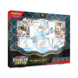 Pokémon trading card game packaging featuring Quaçavalex on a white background