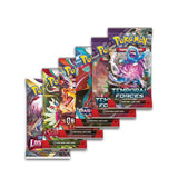 Pokémon trading card game packs on a white background