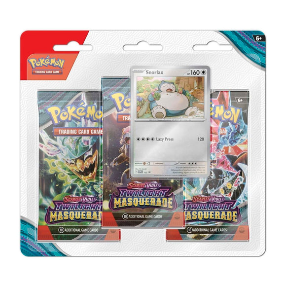 Pokémon trading card game packaging with cards and a Snorlax card displayed.